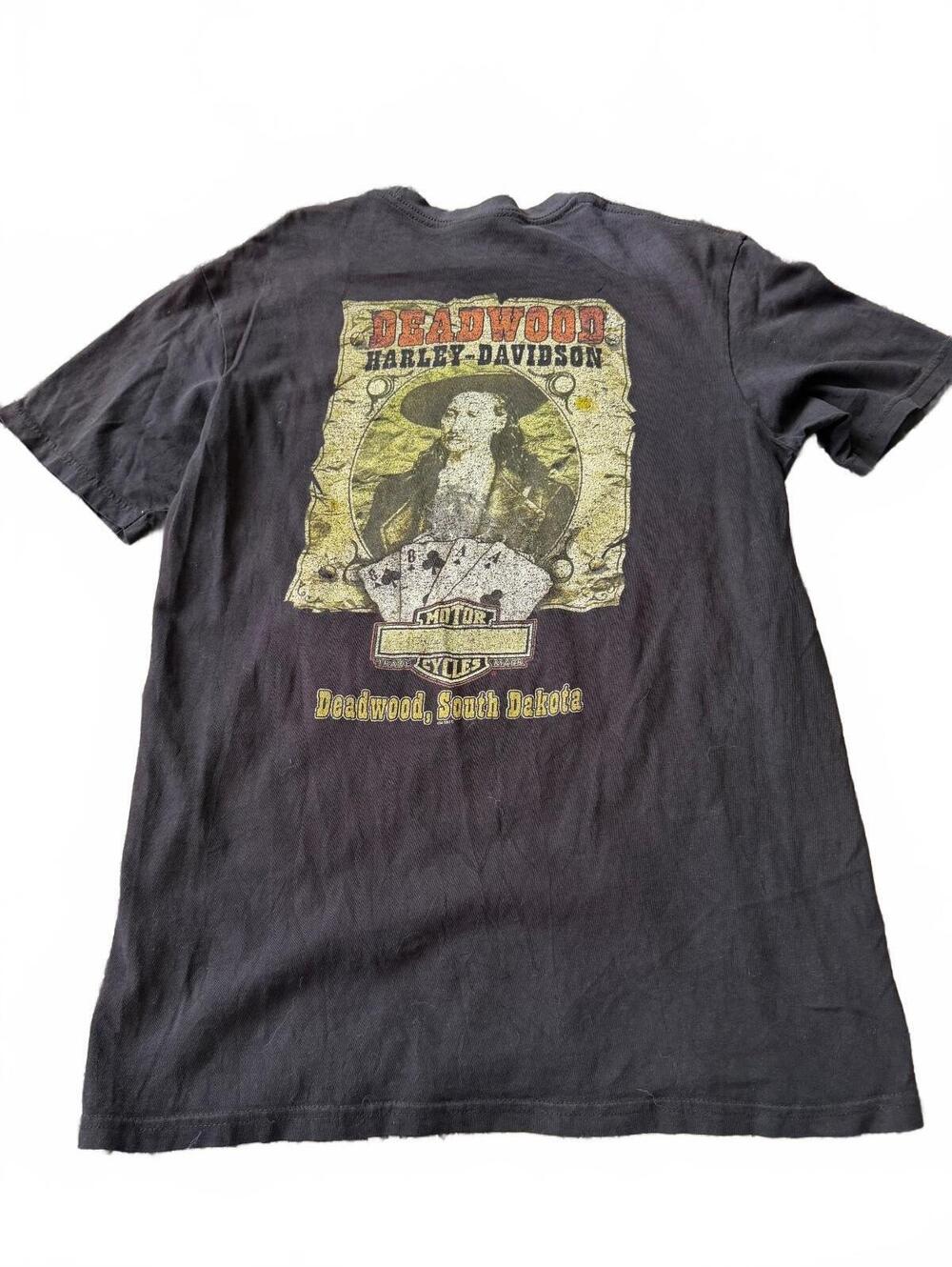 Harley-Davidson Deadwood South Dakota Playing Cards T-Shirt Black Medium